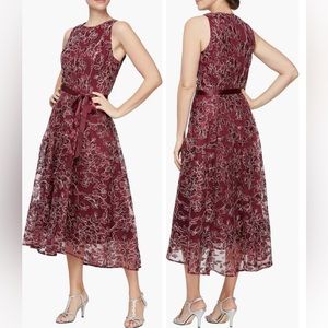 NWT NORDSTROM embroidered sleeveless cocktail dress